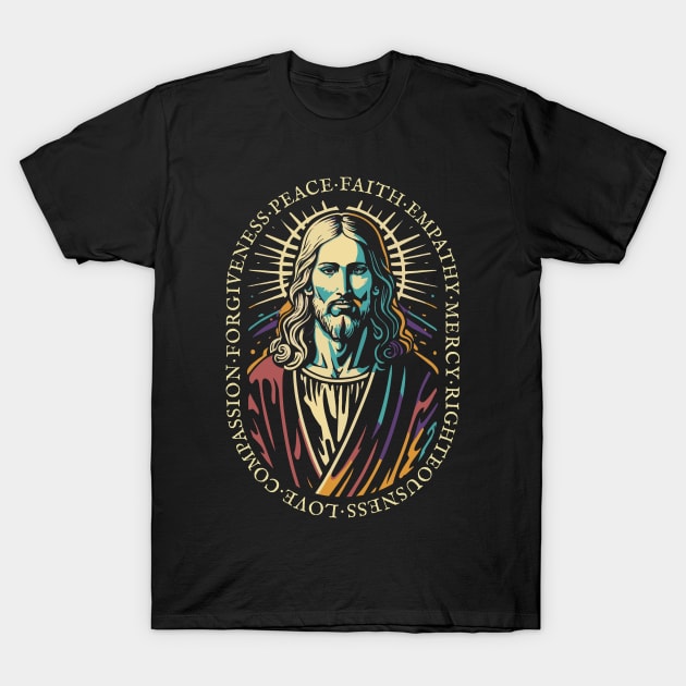 Jesus Christ Love Faith Christian Gift Idea T-Shirt by PugSwagClothing